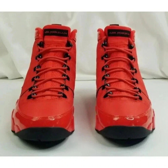 Nike Size 10 Air Jordan 9 Retro Chile Red Black Mens CT8019-600 Lace Up Sneakers - Picture 9 of 12
